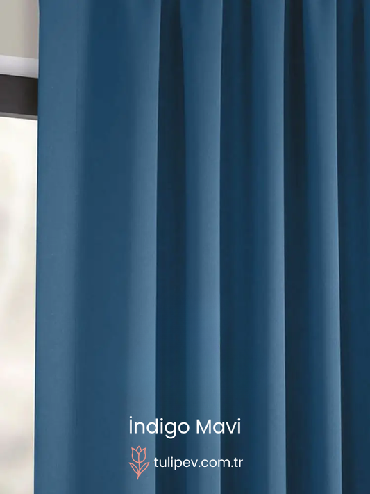İndigo Mavi Blackout Perde