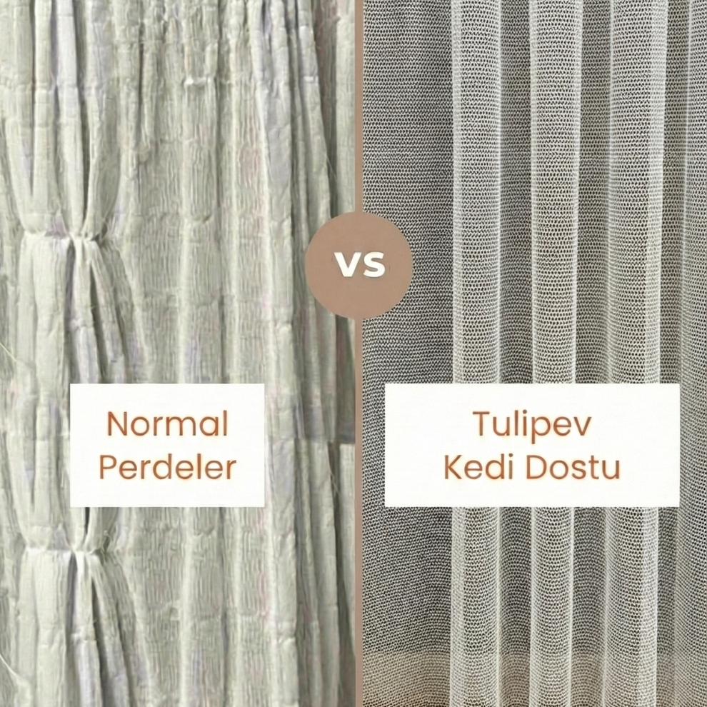 Kedi Dostu Tül Perde