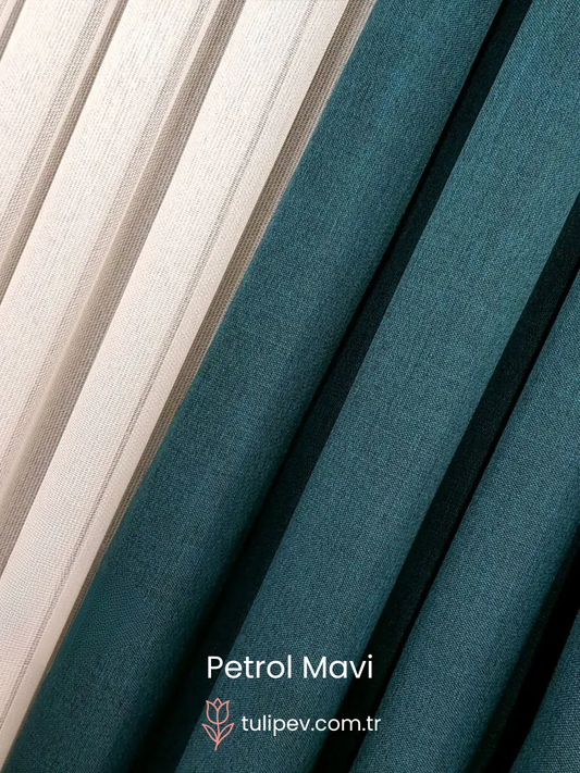 Petrol Mavi Blackout Perde